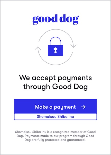 Make A Payment to Shomaisou Shiba Inu